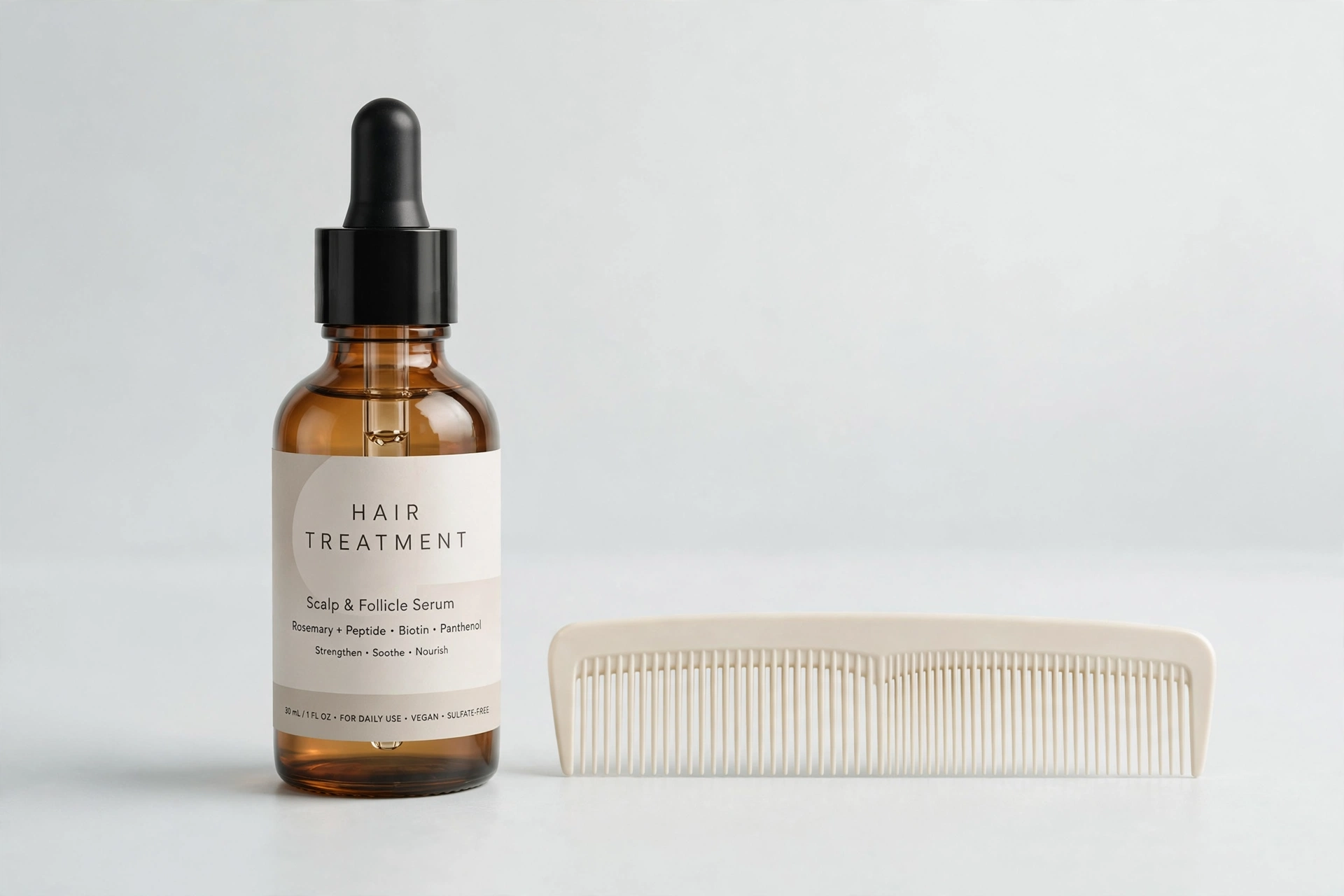 Doctor examining patient scalp for hair loss treatment